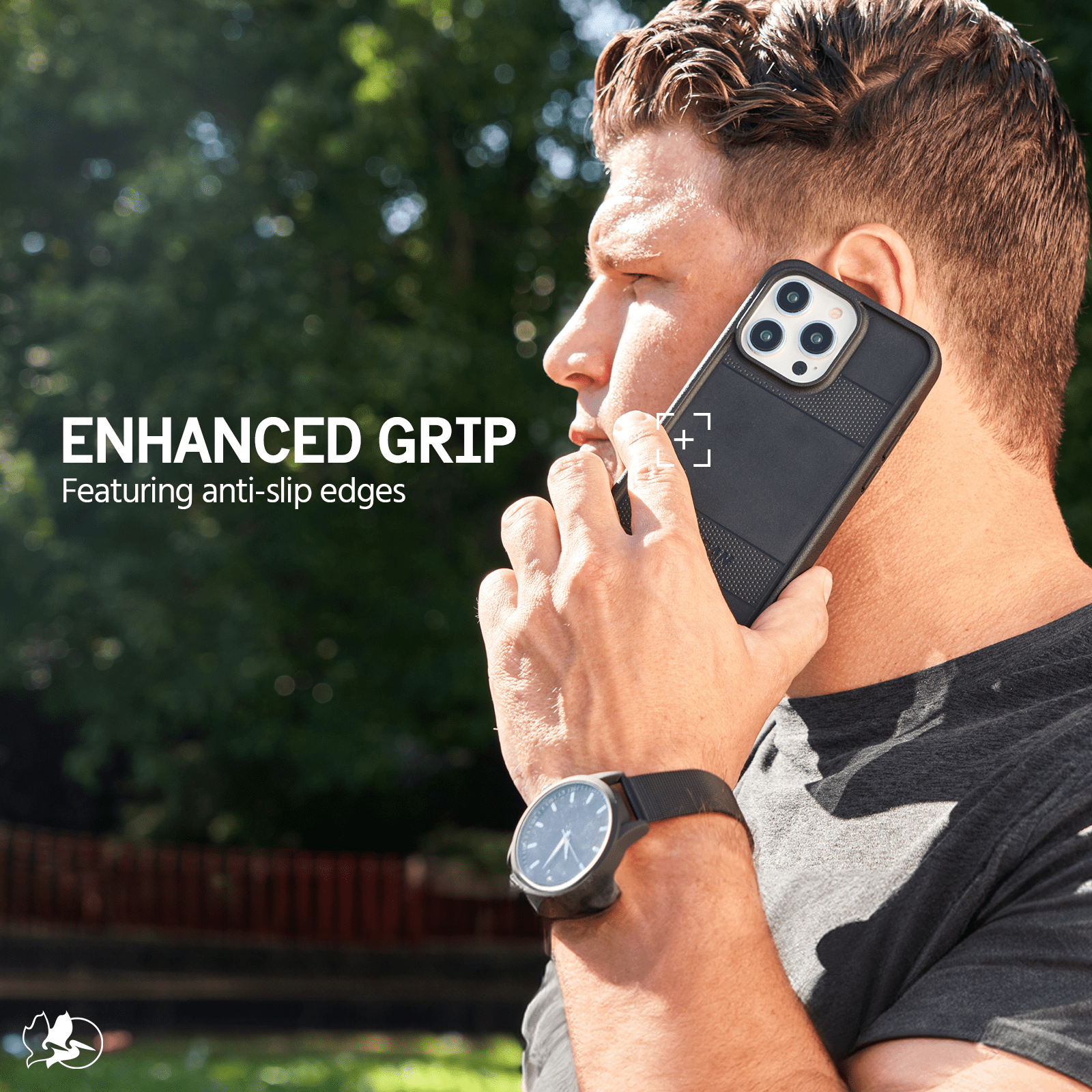 ENHANCED GRIP FEATURING ANTI SLIP EDGES