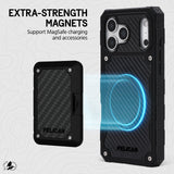 Extra strength magnets, support MagSafe charging and accessories