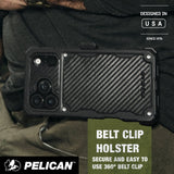 Belt Clip Holster, secure and easy to use 360 degree belt clip
