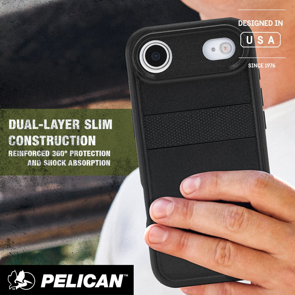 Dual-layer slim construction, reinforced 360 degree protection and shock absorption