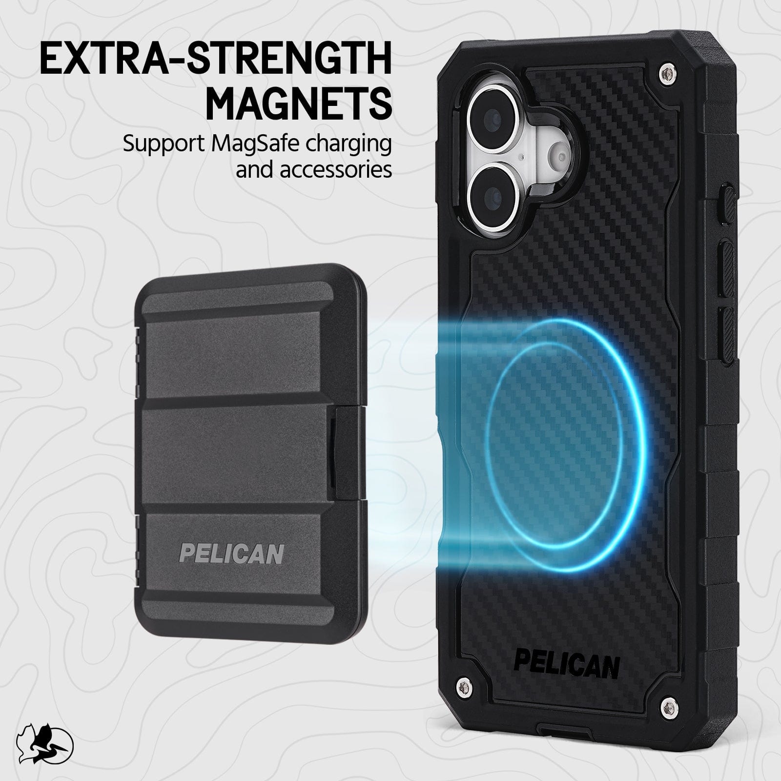 Extra strength magnets, support MagSafe charging and accessories