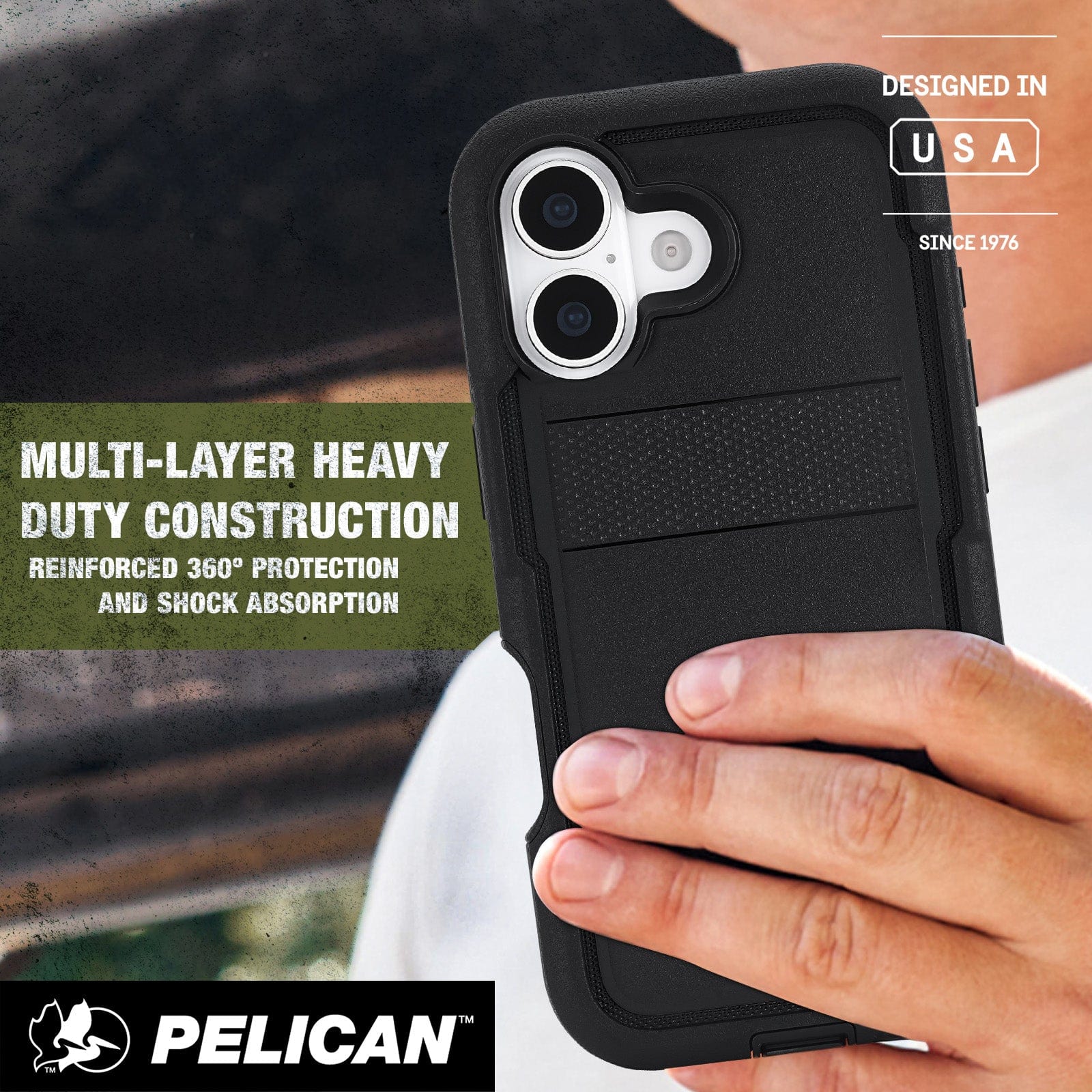 Multi-Layer Heavy Duty Construction, reinforced 360 degree protection and shock absorption