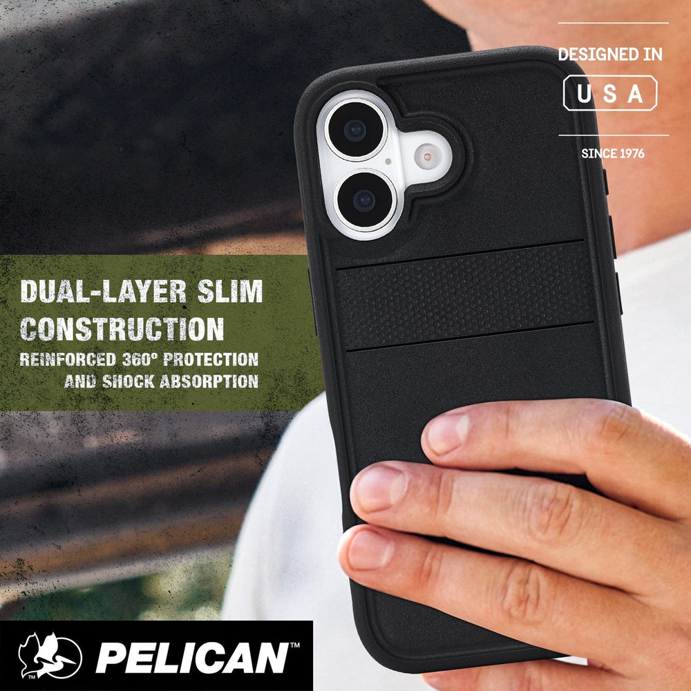 Dual-layer slim construction, reinforced 360 degree protection and shock absorption