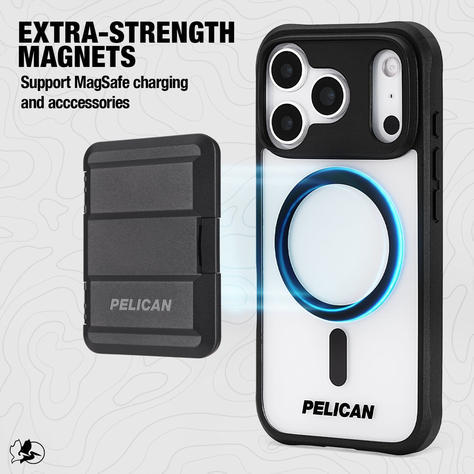 EXTRA-STRENGTH MAGNETS SUPPORT MAGSAFE CHARGING AND ACCESSORIES