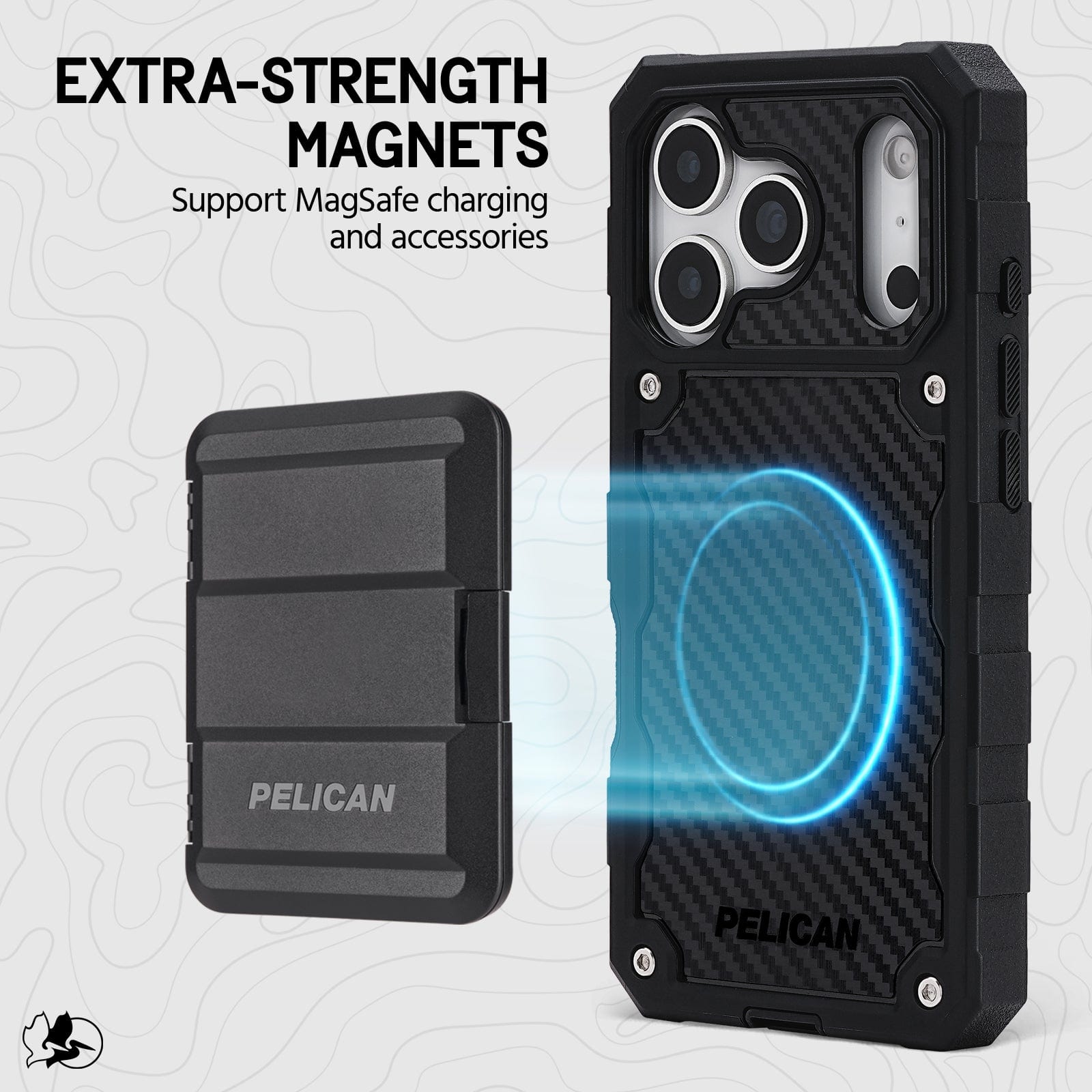 Extra strength magnets, support MagSafe charging and accessories