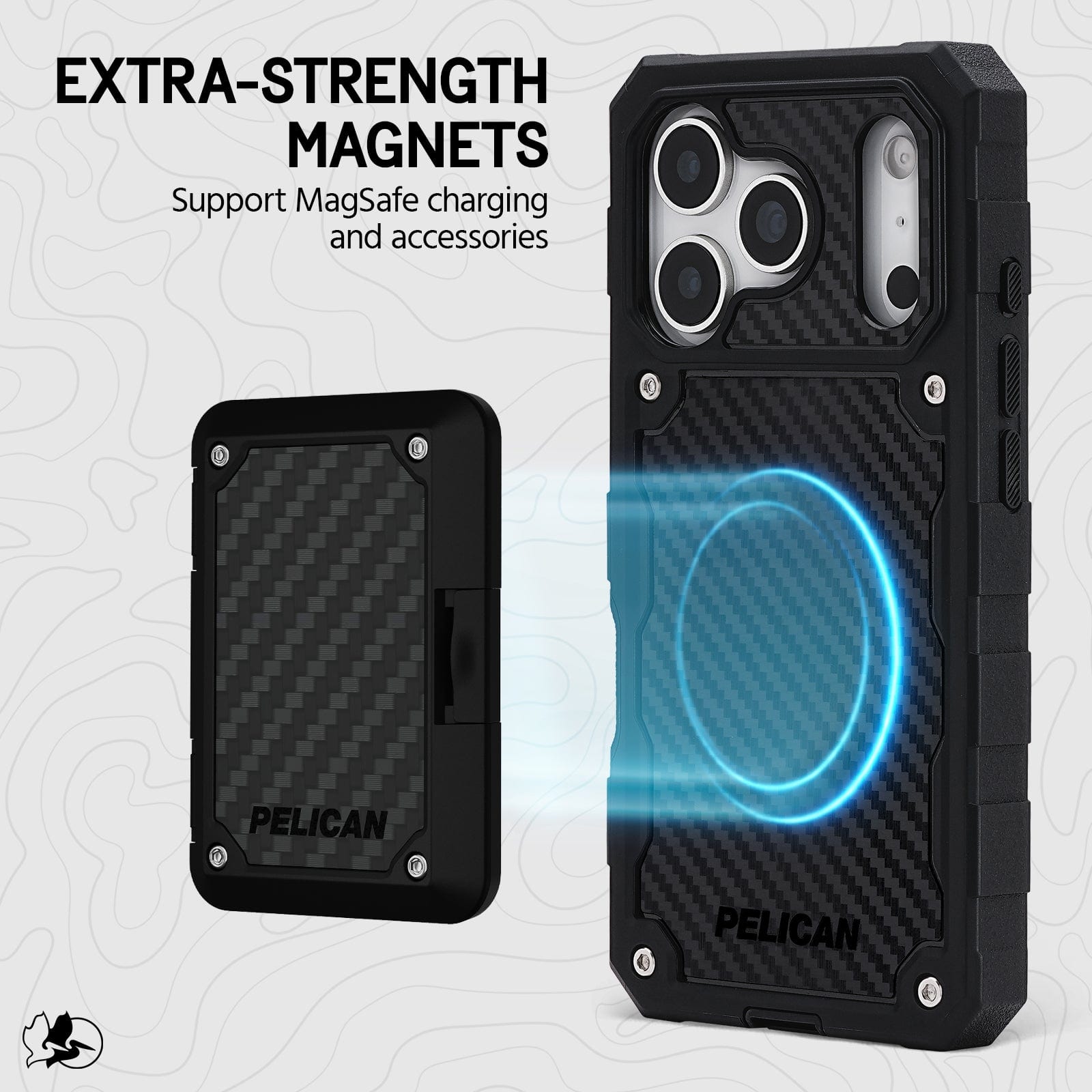 Extra strength magnets, support MagSafe charging and accessories