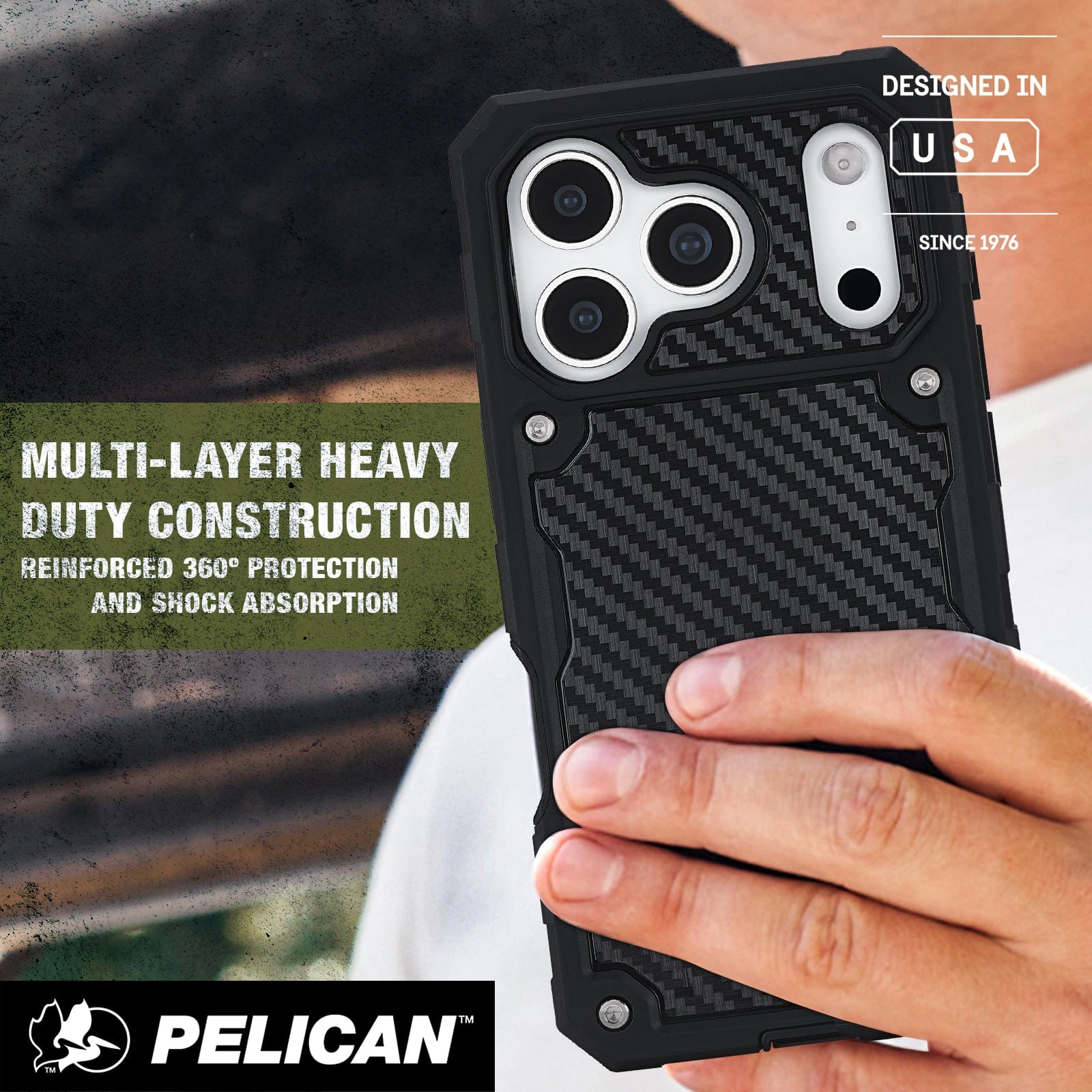 Multi-Layer Heavy Duty Construction, reinforced 360 degree protection and shock absorption