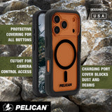 Protective covering for all buttons, cutout for camera control access, charging port cover blocks dust and debris 