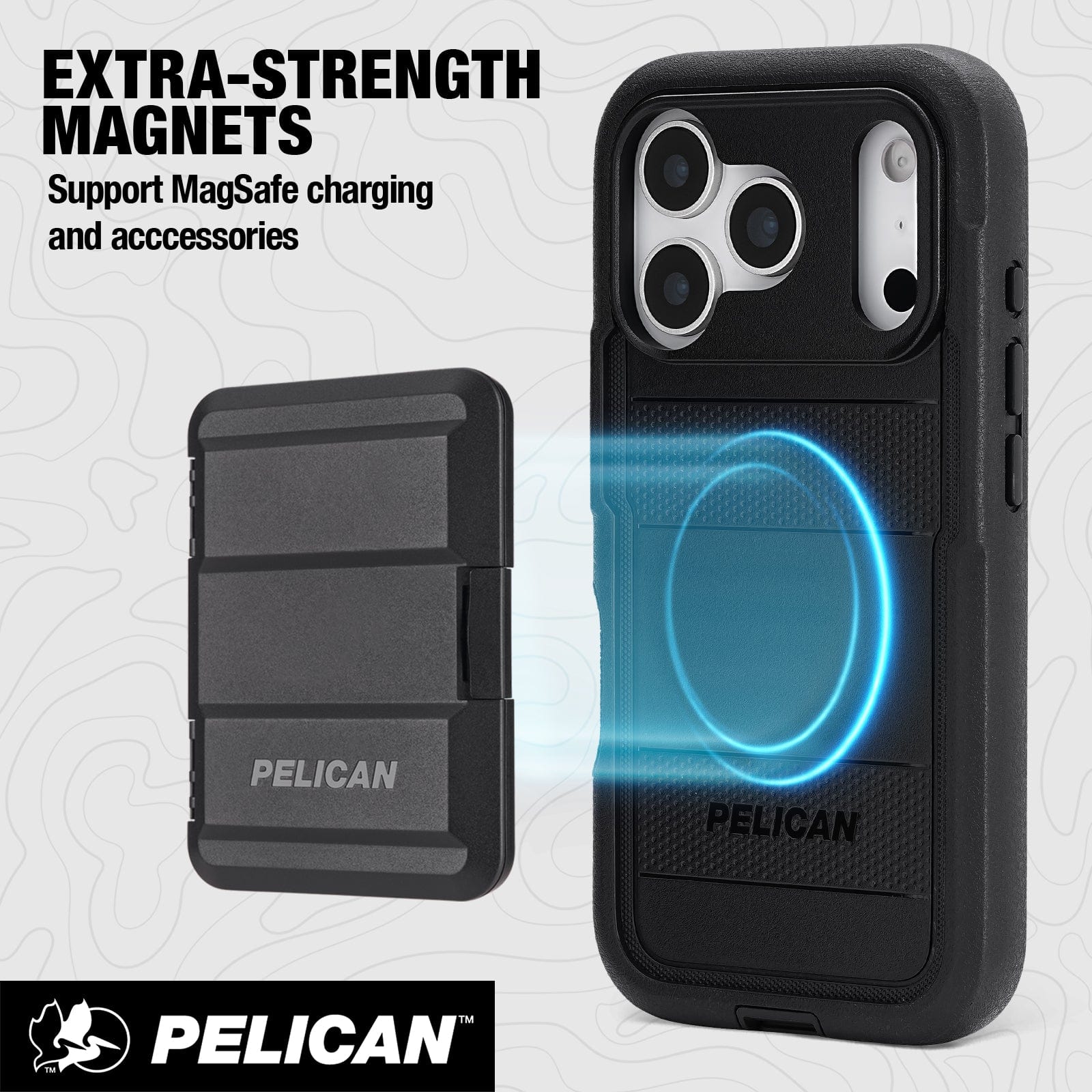 Extra strength magnets, support MagSafe charging and accessories