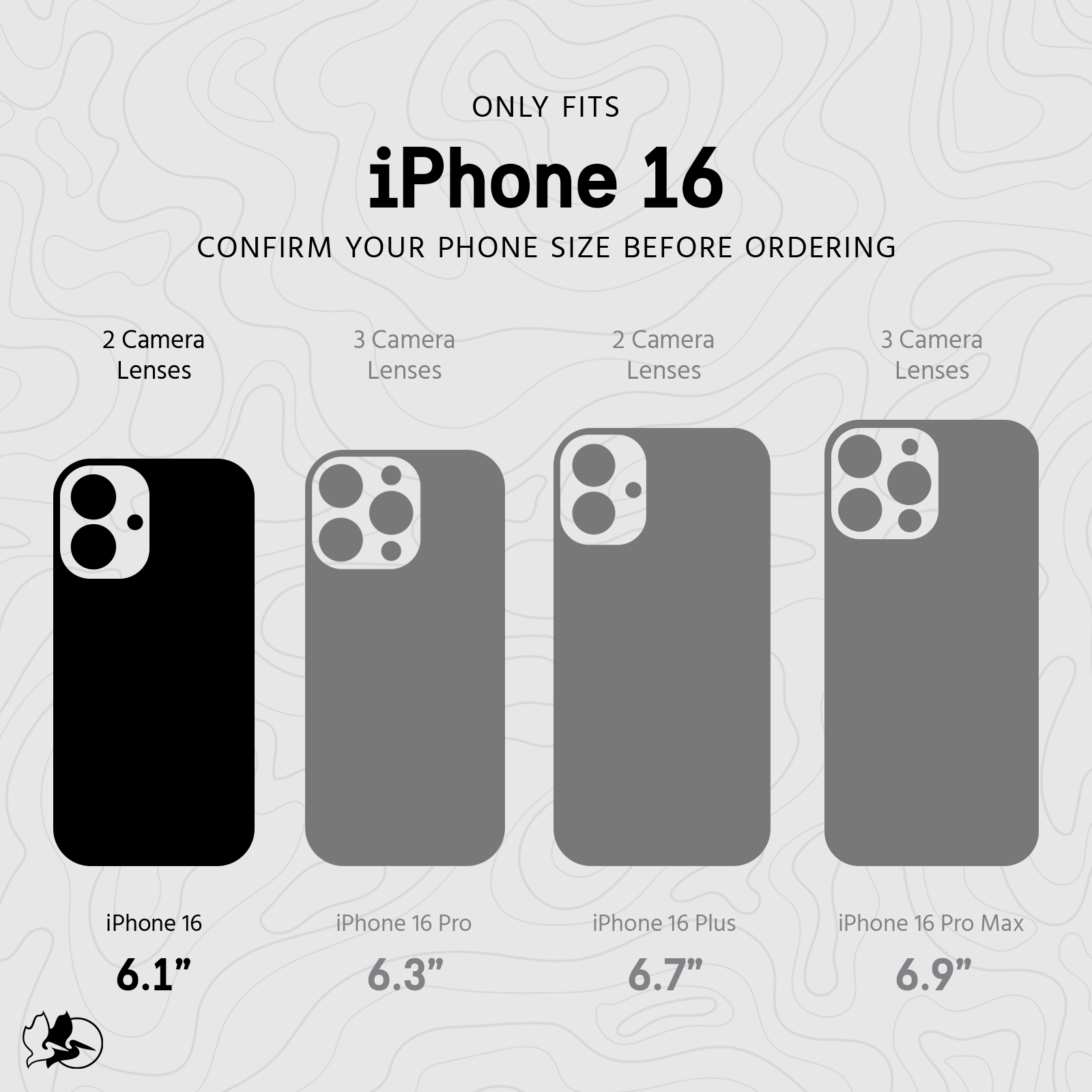 ONLY FITS IPHONE 16. CONFIRM YOUR PHONE SIZE BEFORE ORDERING