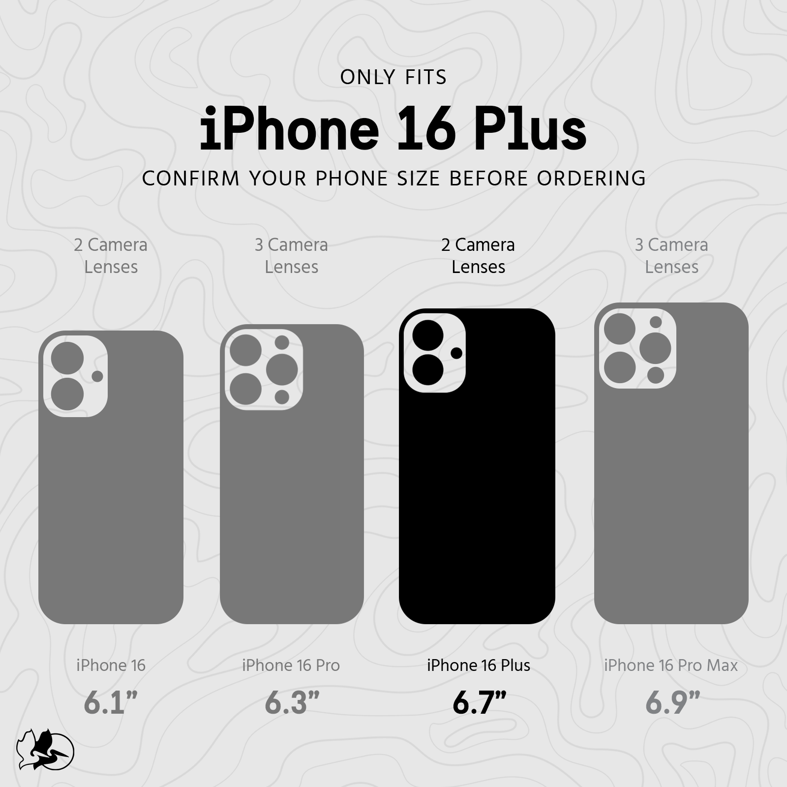 ONLY FITS IPHONE 16 PLUS. CONFIRM YOUR PHONE SIZE BEFORE ORDERING
