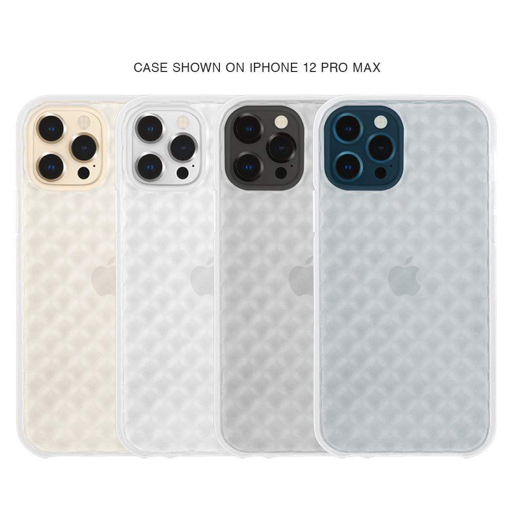 Case shown on iPhone 12 Pro Max. color::Clear