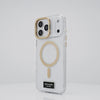 Rotating iPhone 17 showcasing kate Spade Icon Clear Case