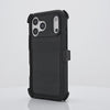 Rotating iPhone 17 showcasing Pelican Voyager Black Case
