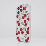 Rotating iPhone 17 showcasing Kate Spade Cherry Dot Case