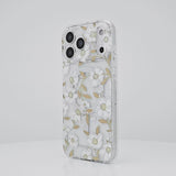 Rotating iPhone 17 showcasing Kate Spade Sunshine Floral Case