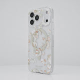 Rotating iPhone 17 showcasing Kate Spade Autumn Toile Case