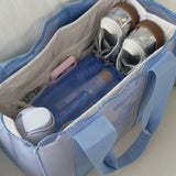A video showing the French Vanilla Tote organizer inside of a Jelly tote bag 
#color_french vanilla 