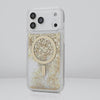 Rotating iPhone 17 showcasing Waterfall Gold Case