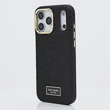 Rotating iPhone 17 showcasing Kate Spade Crystal Pave Case