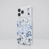 Rotating iPhone 17 showcasing Kate Spade Flowerbed Blue Case