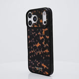 Rotating iPhone 17 showcasing Kate Spade Tortoise Case