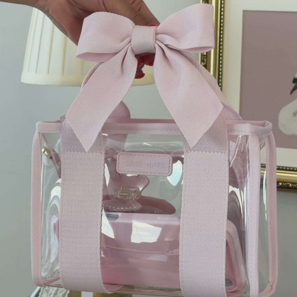 A video showcasing how large the stadium tote bag is and what all can fit inside
#color_ballet pink bow