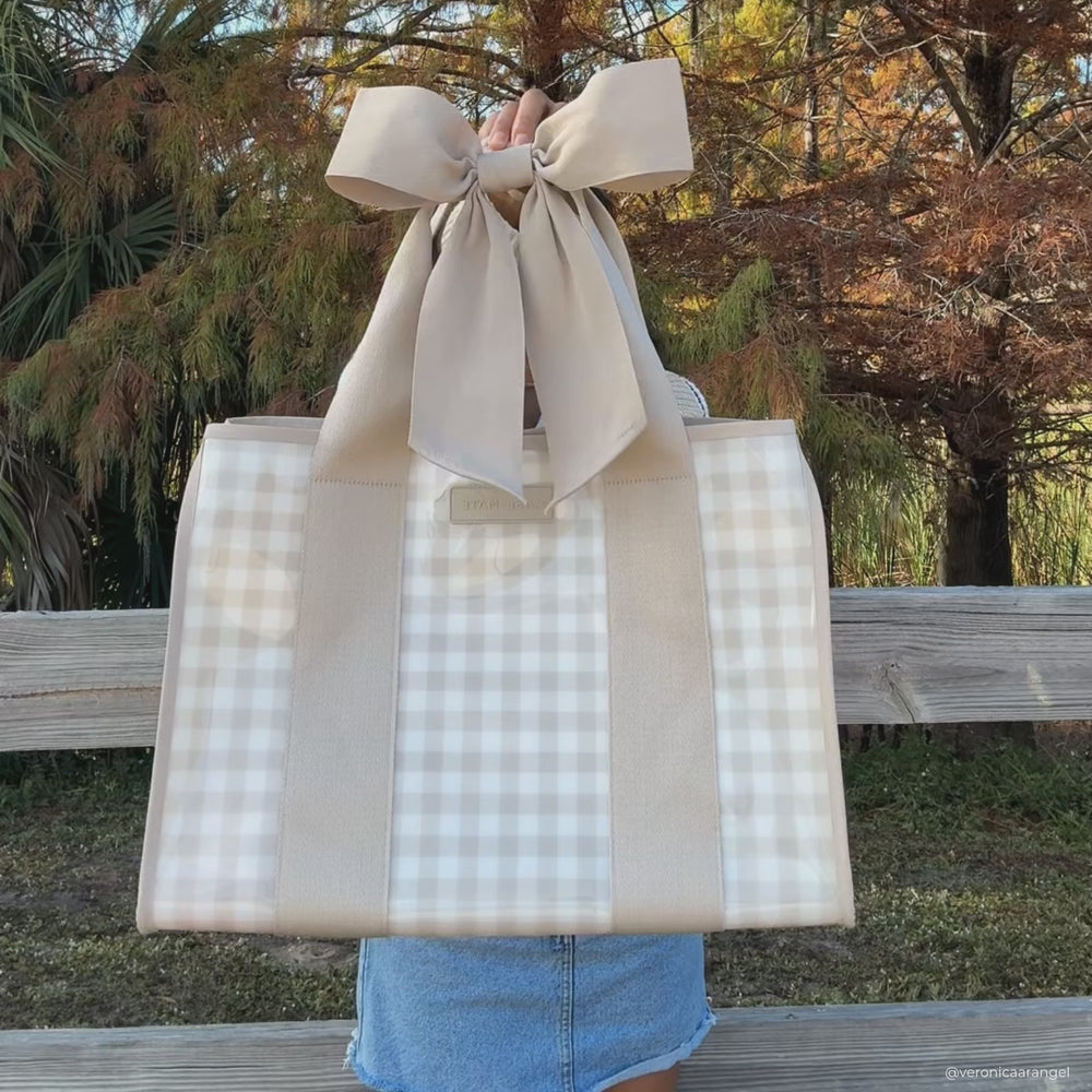 #color_latte gingham bow