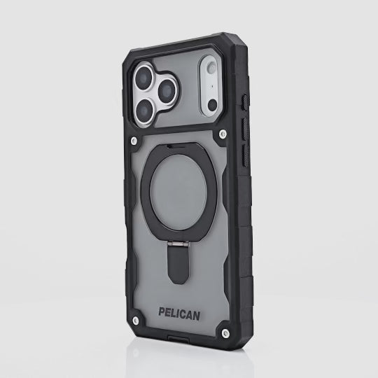 Rotating iPhone 17 Pro Max Pelican Shield Smoke Case