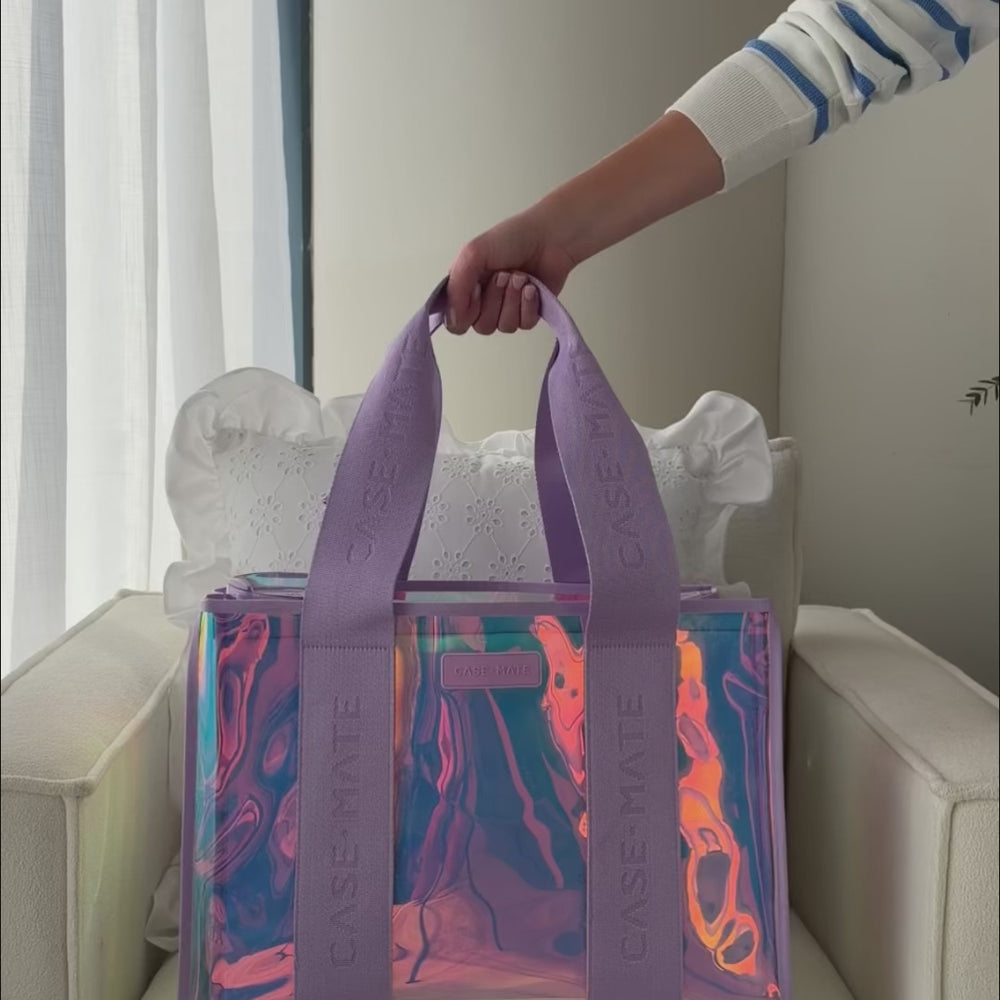 A video showing off the lavender tote organizer 
#color_lavender 