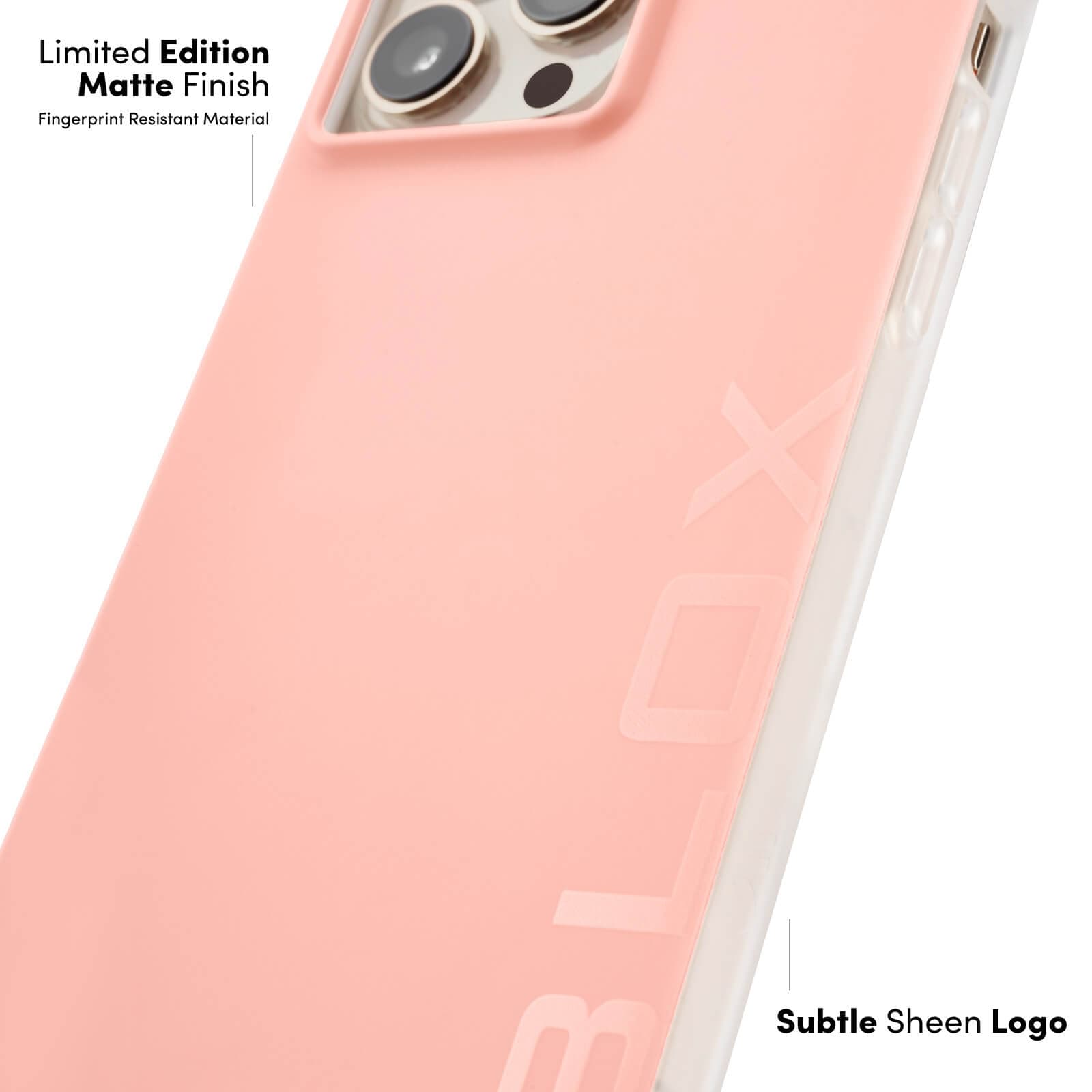 Limited edition matte finish. Fingerprint Resistant Material. color::Clay Pink