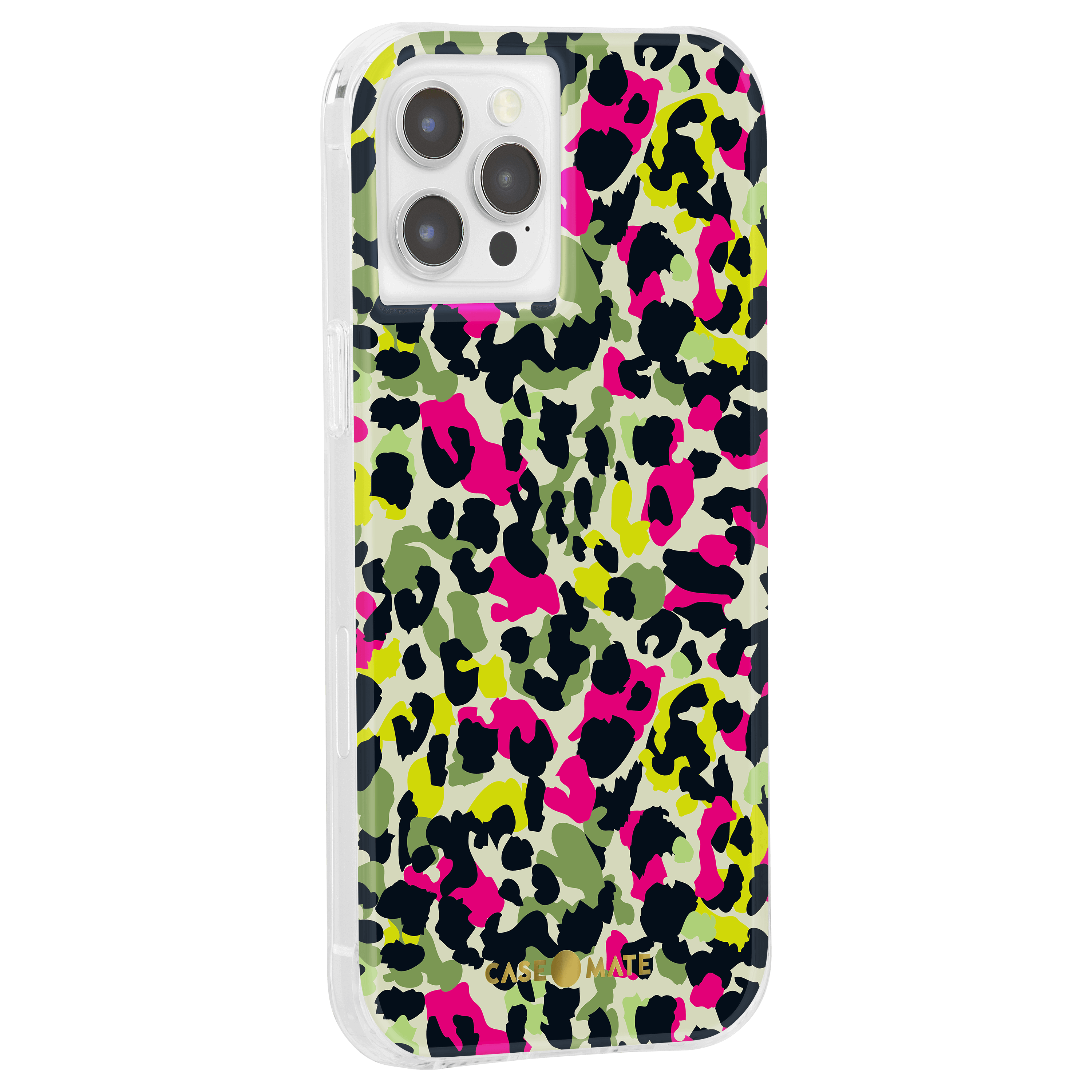 colorful animal print case for iphone 12/ 12 pro. color::neon cheetah