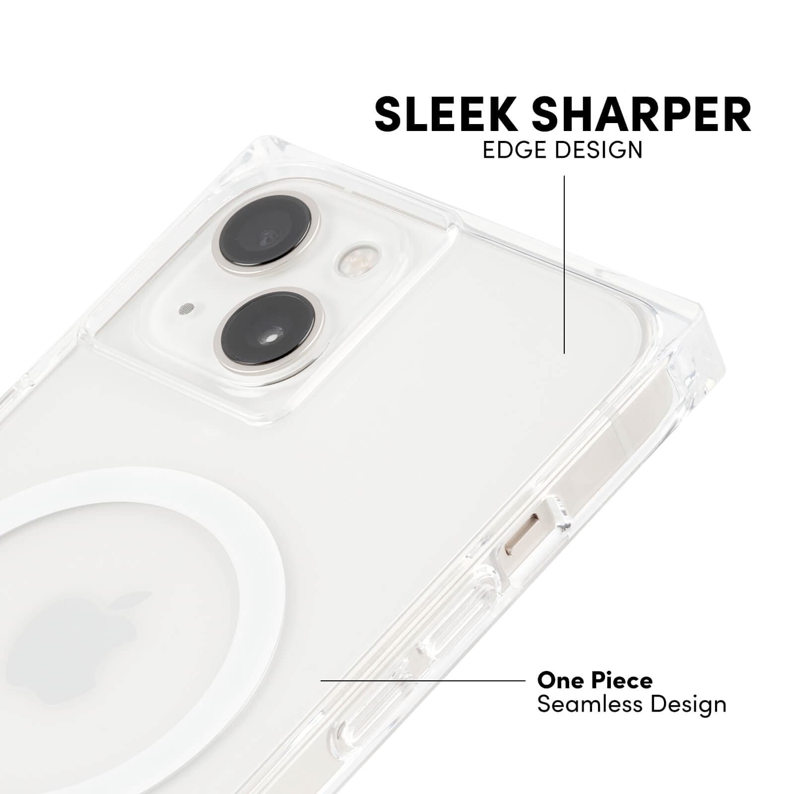SLEEK SHARPER EDGE DESIGN, ONE PIECE SEAMLESS DESIGN. COLOR::CLEAR