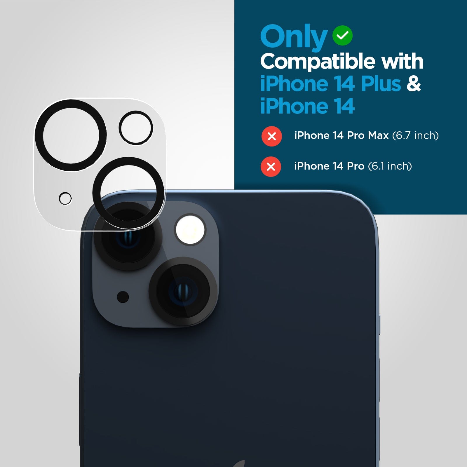 Only compatible with iPhone 14 Plus and iPhone 14. color::Clear