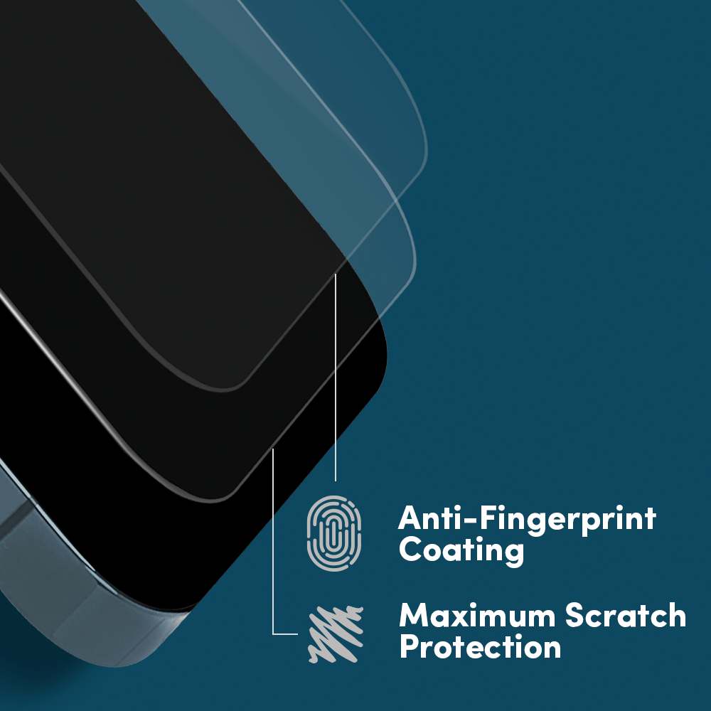Features Anti-Fingerprint Coating, Maximum Scratch Protection. color::Clear