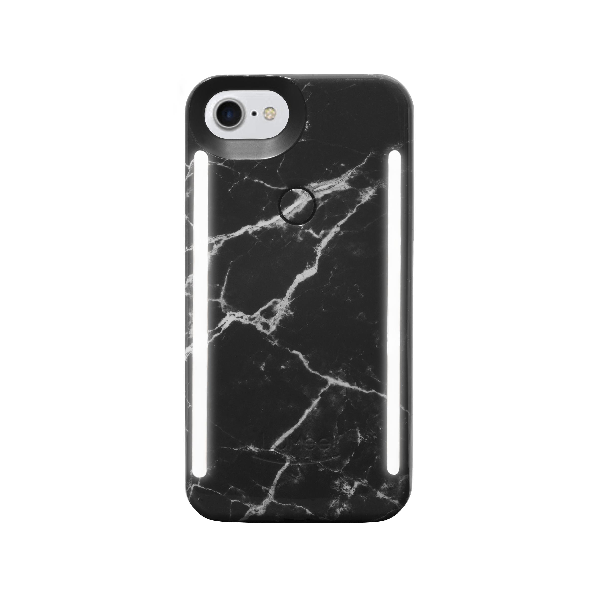 LuMee Duo Marble Case-iPhone SE/ iPhone 8/ iPhone 7 color::Black Marble