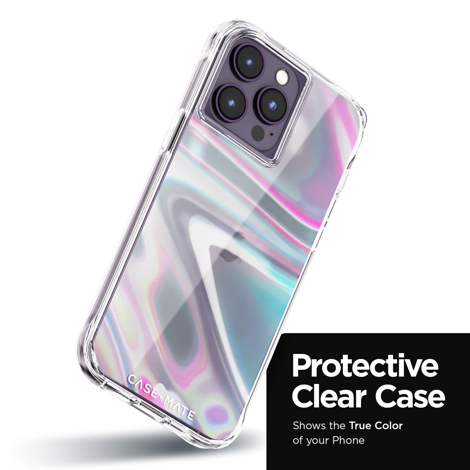 PROTECTIVE CLEAR CASE SHOWS THE TRUE COLOR OF YOUR PHONE. 