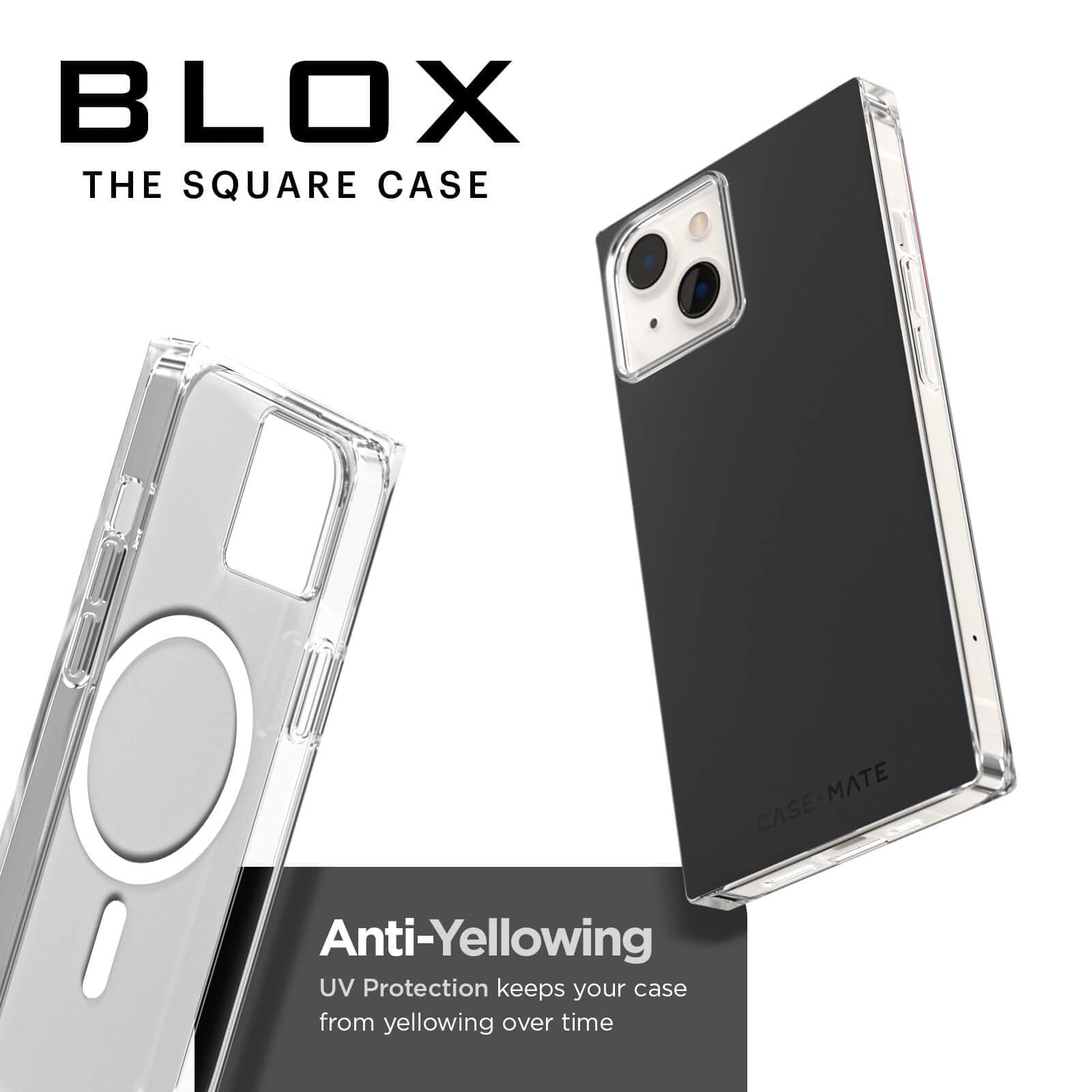 BLOX the Square Case. Anti-yellowing UV protection keeps your case from yellowing over time. color::Black