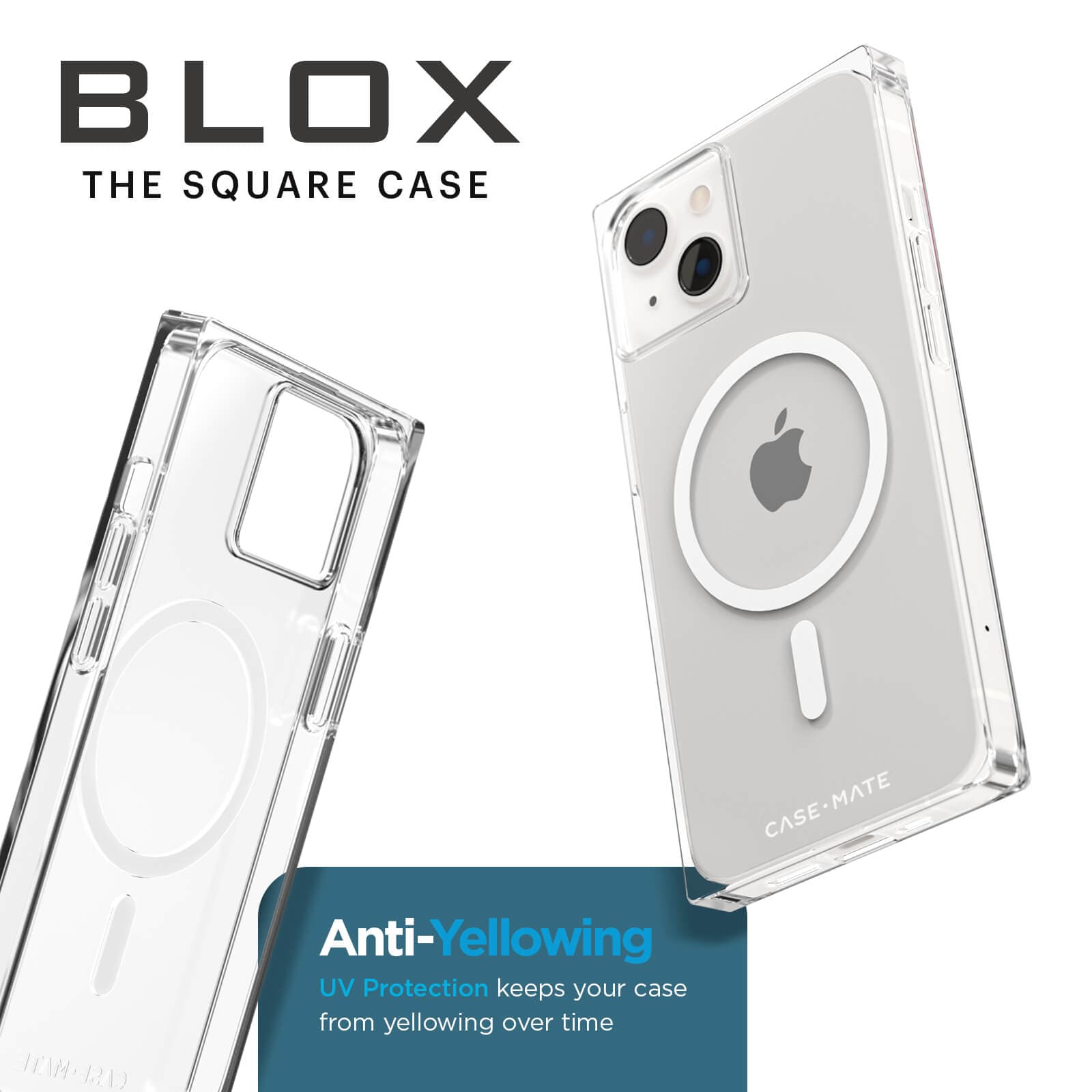 BLOX The Square Case. Anti-yellowing UV protection keeps your case from yellowing over time. color::Clear