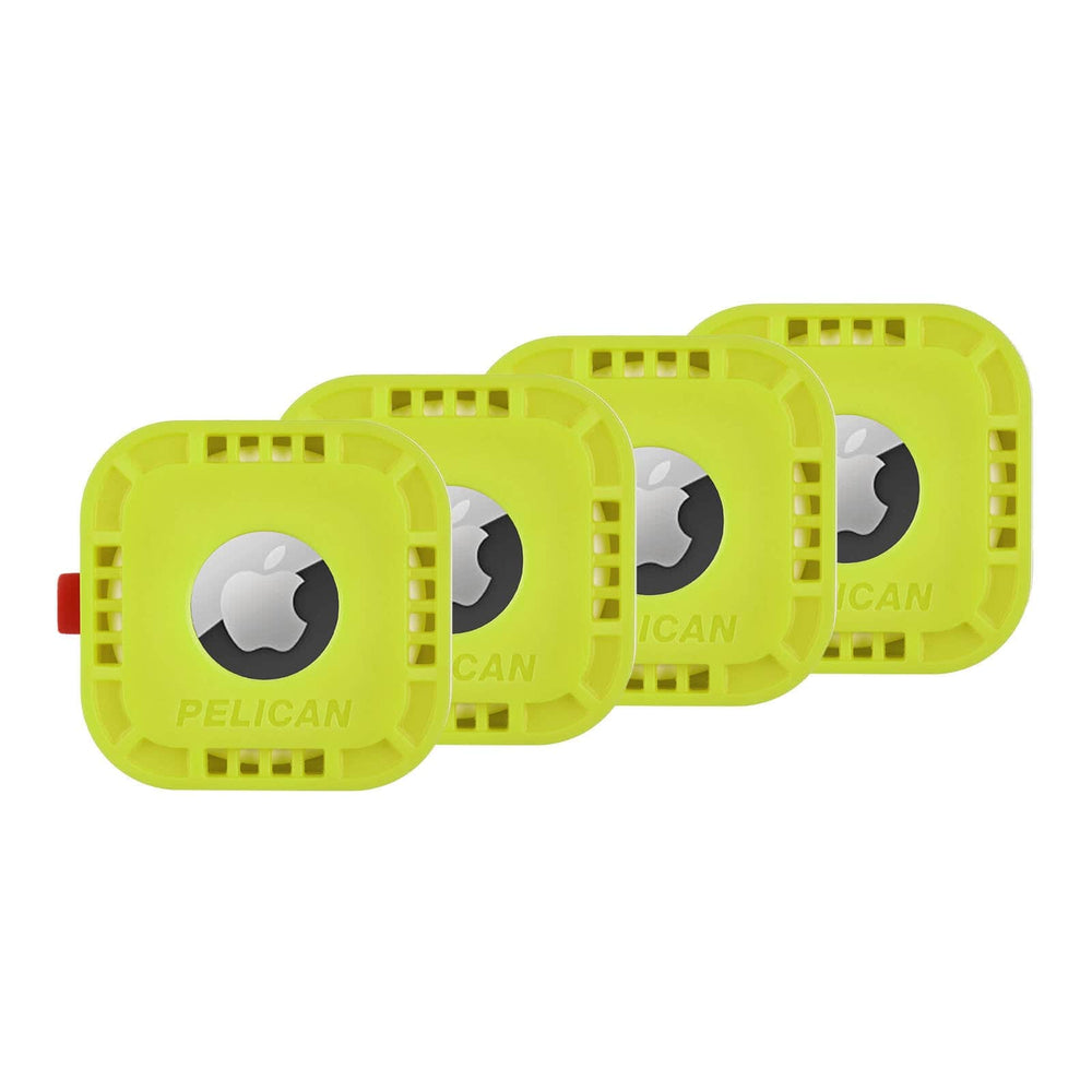 Pelican Protector AirTag Sticker Mount 4 Pack (Hi-Vis Yellow) - AirTag Case color::Hi-Vis Yellow