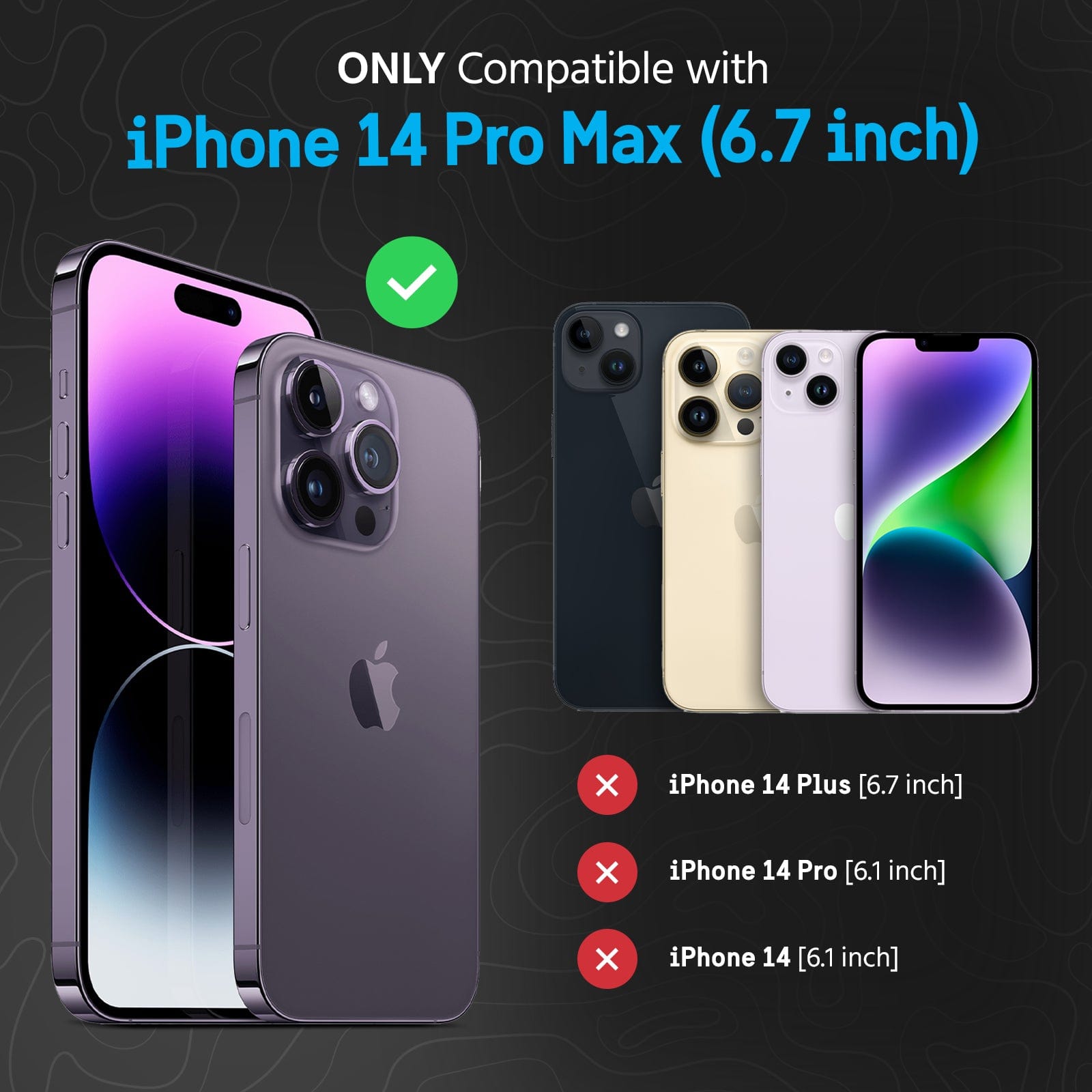 ONLY COMPATIBLE WITH IPHONE 14 PRO MAX