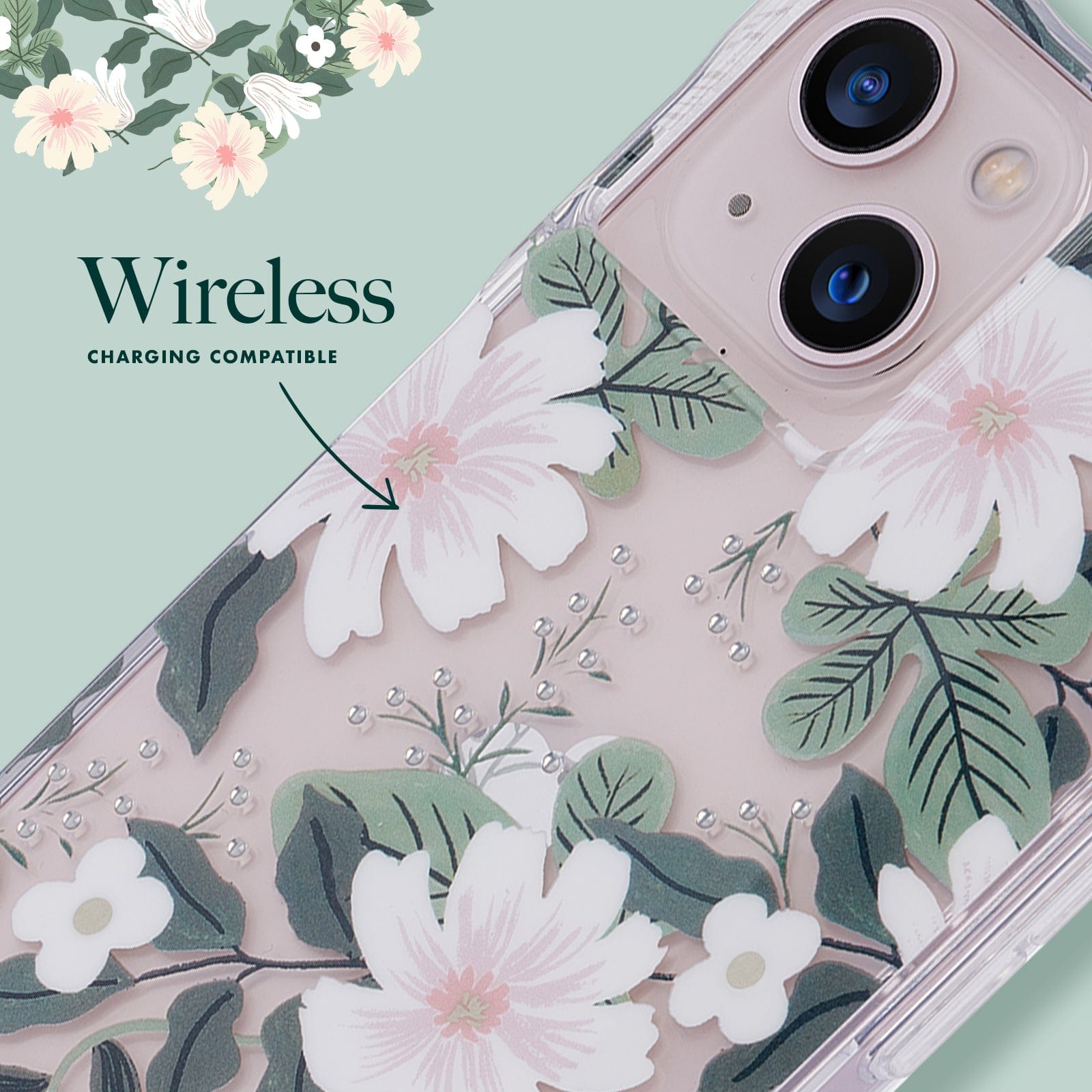 Wireless charging compatible. COLOR::WILLOW