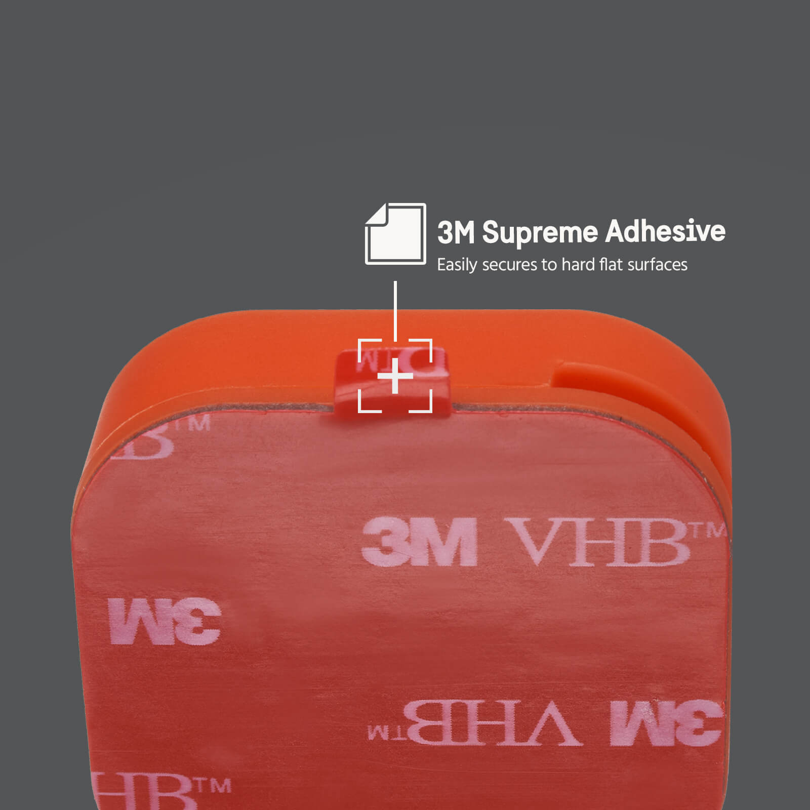 3m supreme adhesive. easily secures to hard flat surfaces. color::Orange