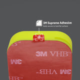 3m Supreme Adhesive. easily secures to hard flat surfaces. color::Hi-Vis Yellow
