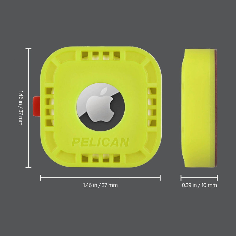 1.46 in / 37 mm by 1.46 in / 37 mm by 0.39 in/ 10mm. color::Hi-Vis Yellow