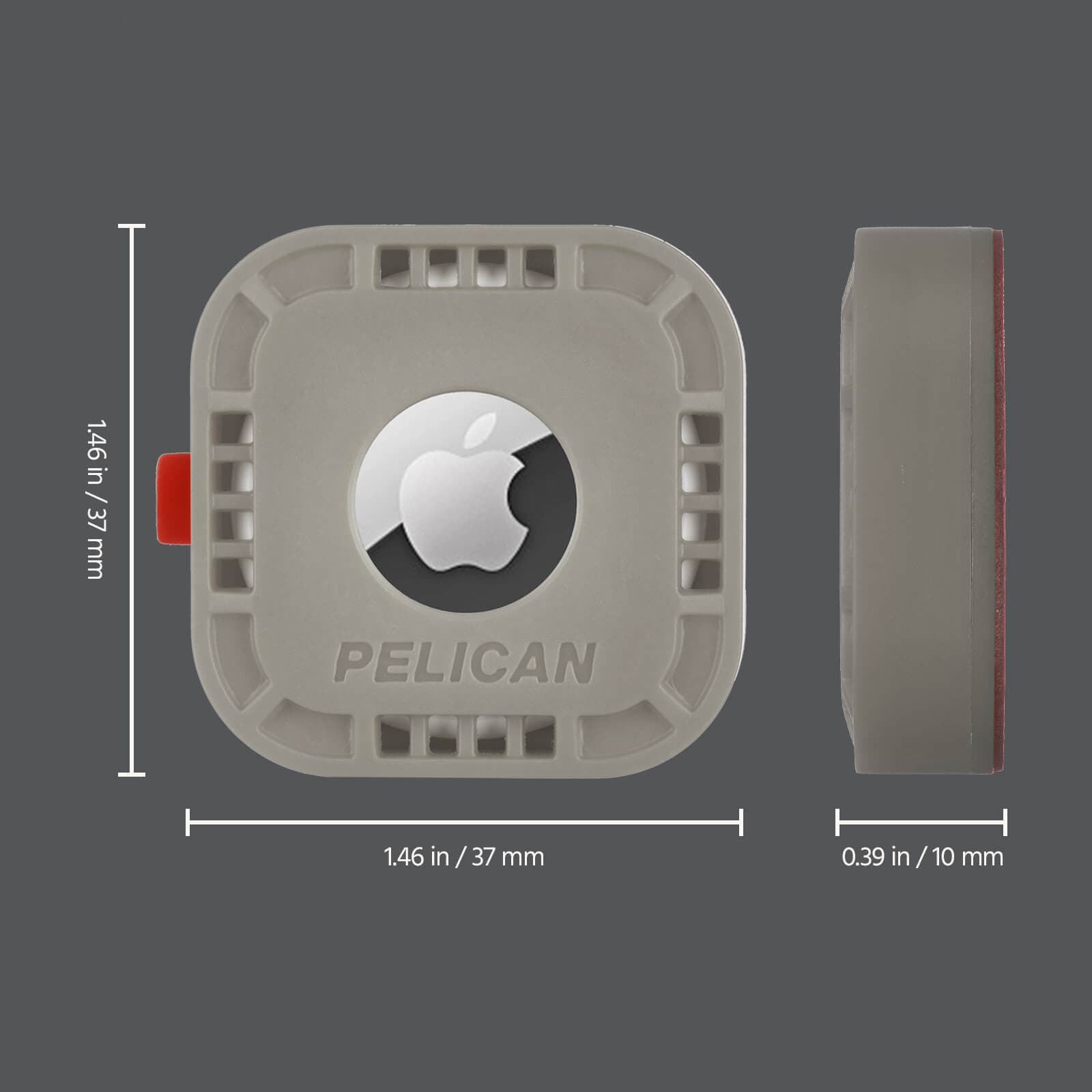 Pelican Protector AirTag Sticker Mount 4 Pack (Grey) - AirTag Case