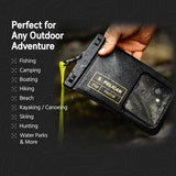 Perfect for any outdoor adventure. Fishing, camping, coating, hiking, beach, kayaking/ canoeing, skiing, hunting, water parks and more.