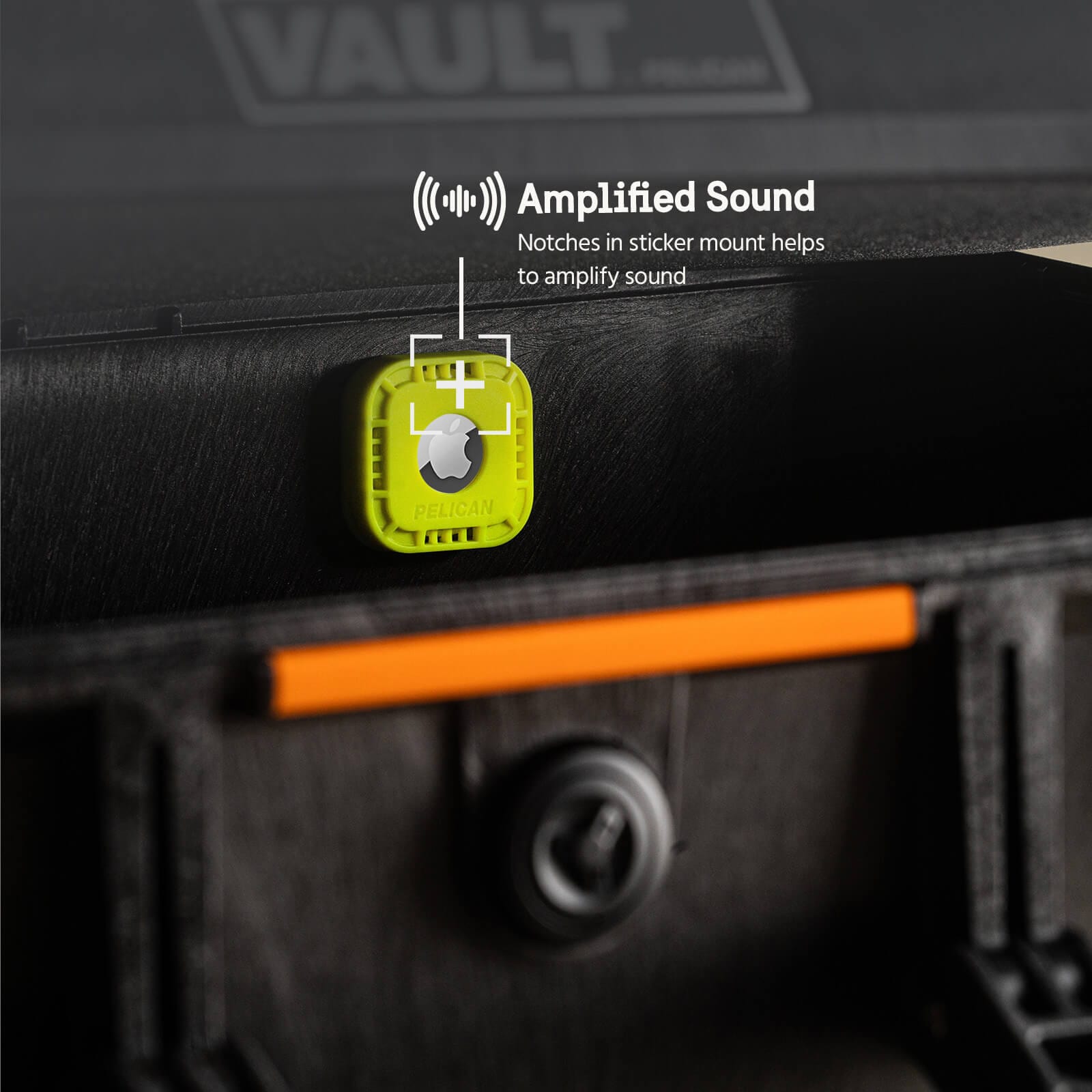 Amplified sound. notches in sticker mount helps to amplify sound. color::Hi-Vis Yellow
