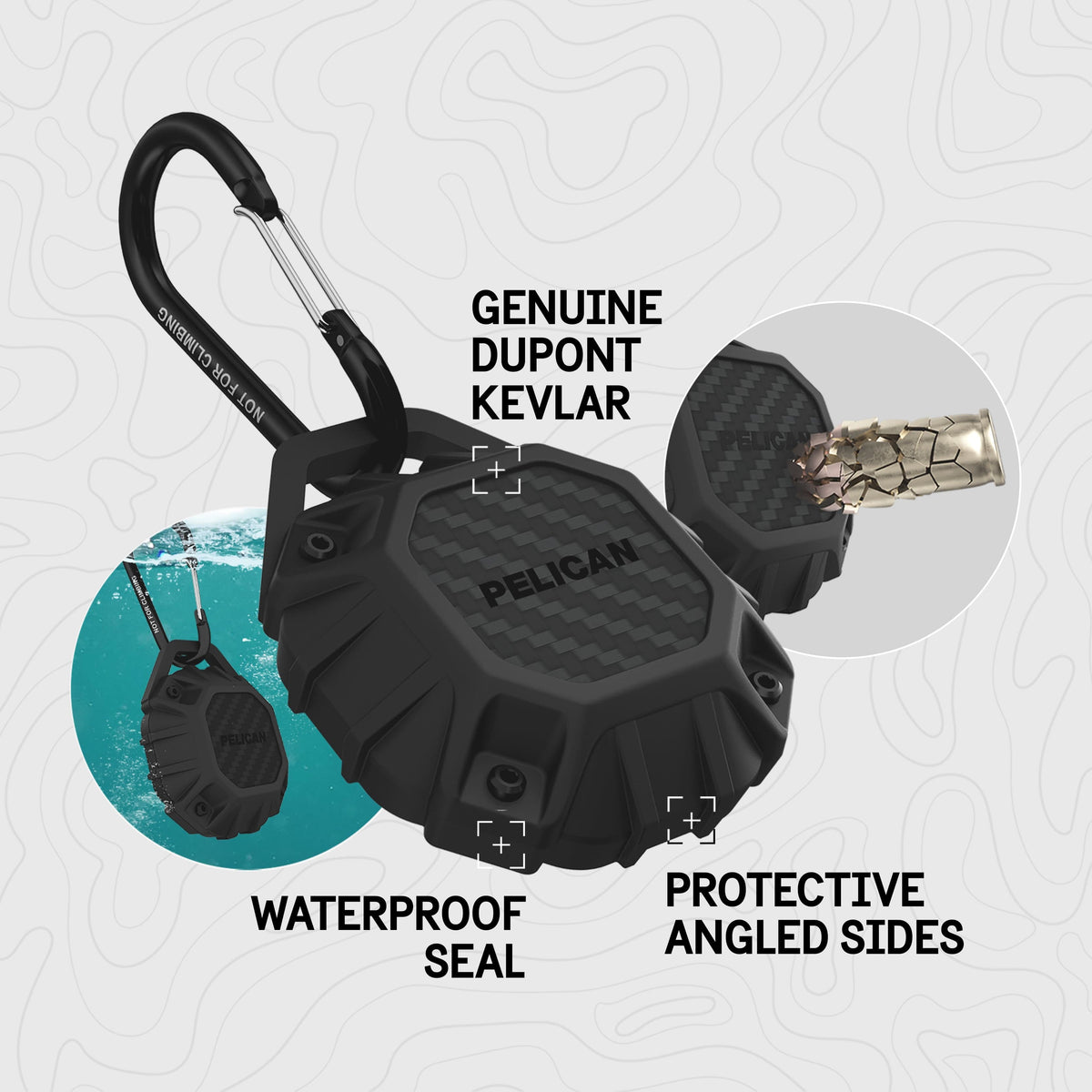 Pelican Marine Waterproof AirTag Carabiner Case AirTag Case