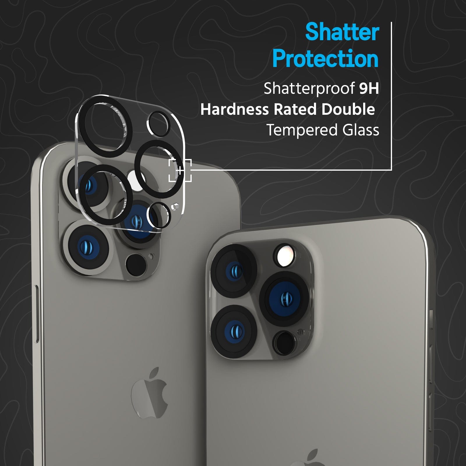 Shatter protection. Shatterproof 9H Hardness Rated Double Tempered Glass.